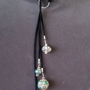 Adjustable multi strand necklace with beads